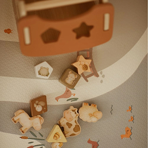 Сортер деревянный Mrs. Ertha "Animal Farm", бежевый